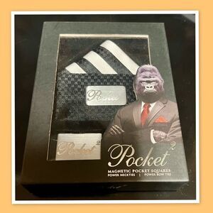 Magnetic Pocket Square By Pocket 2 Shark Fold 100% Silk